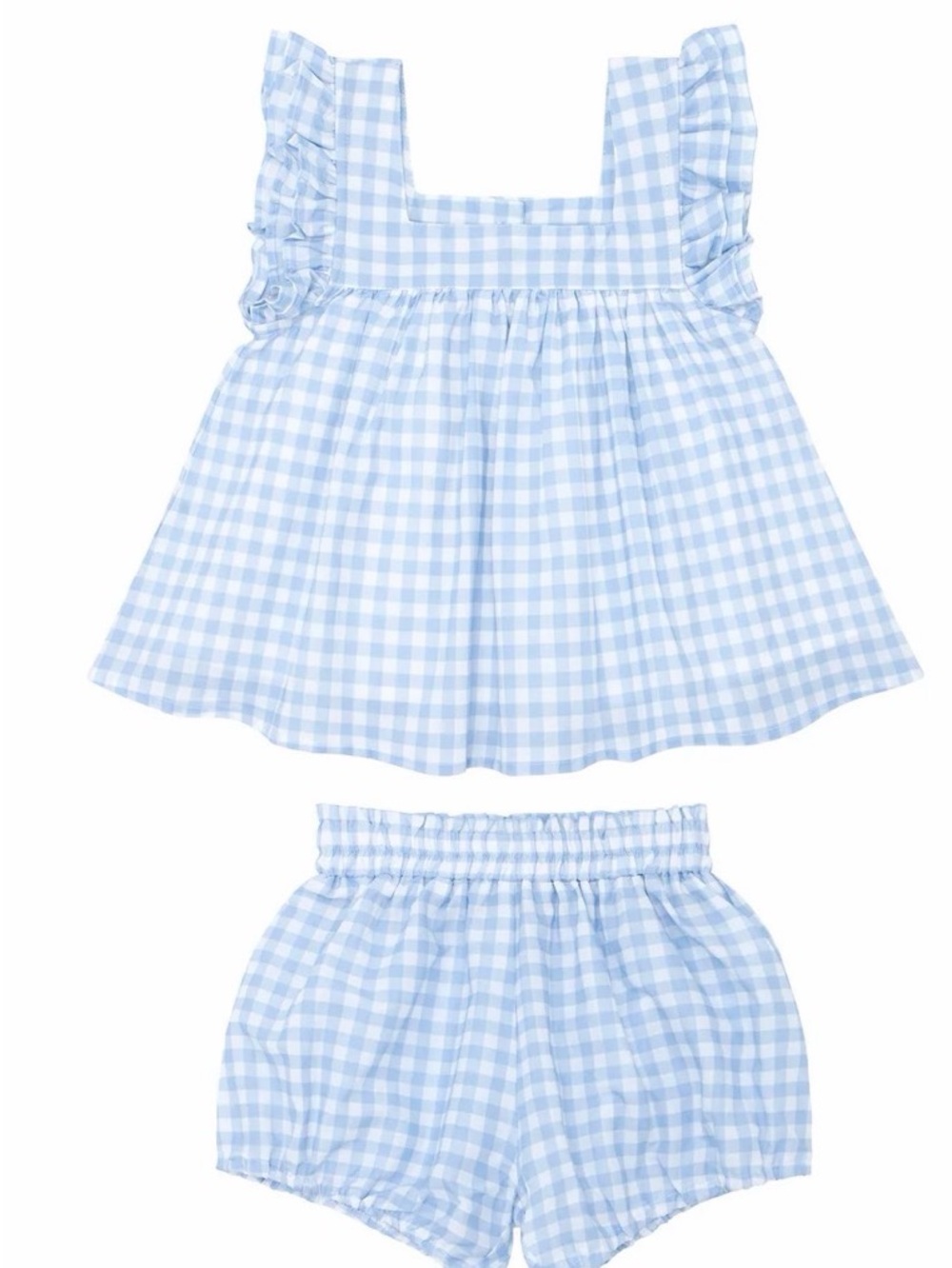 Minnow Girls Oasis Blue Gingham Set